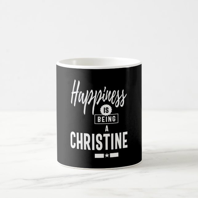 Mug Christine Nom personnalisé Cadeau Anniversaire (Centre)