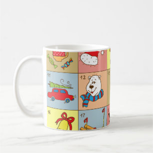 Mug Christmas Advent : Collection d'éléments Doodle