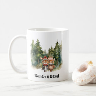 Mug Christmas Animal Couple Nouveau Noir Blanc Art