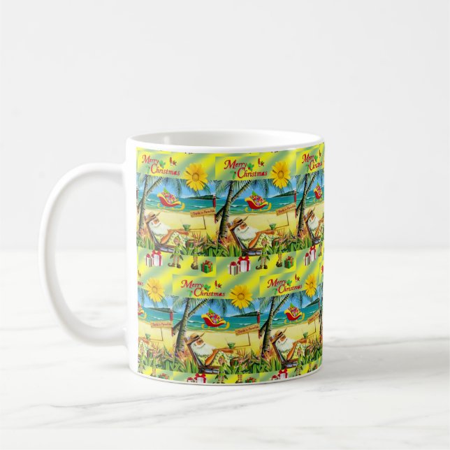 Mug Christmas Beach Bum Père Noël (Gauche)