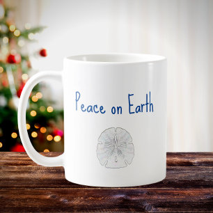 Mug Christmas Beach Peace on Earth Sand Dollar