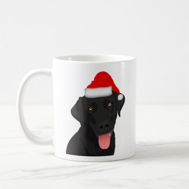 Mug Christmas Black Labrador Retriever (Gauche)