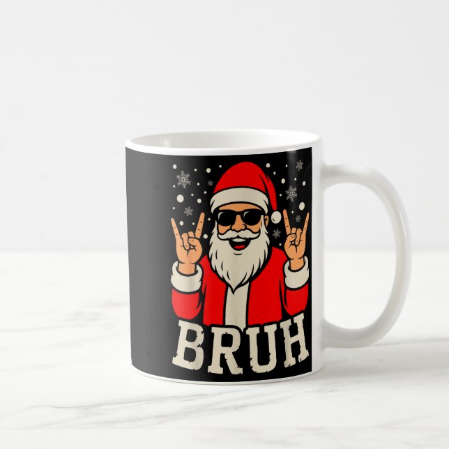 Mug Christmas Bruh Meme Funny Santa Claus Teen Boys Ki (Droite)