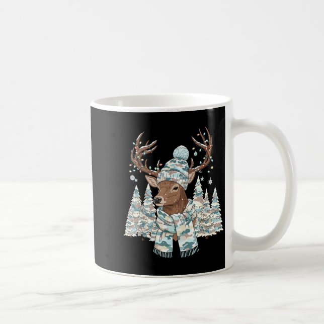 Mug Christmas Camo Hunting Reindeer Pajamas With Deer  (Droite)