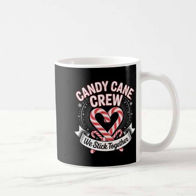 Mug Christmas Candy Cane Heart Crew Family Matching Pa (Droite)