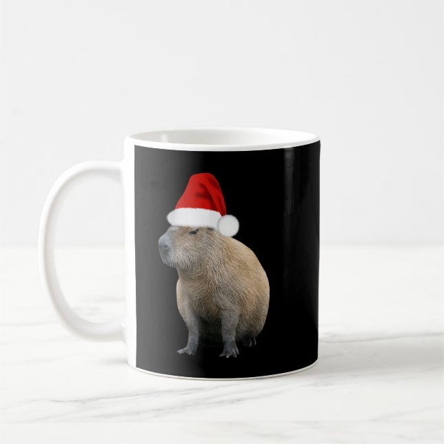 Mug Christmas Capybara Santa Hat (Gauche)