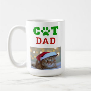 Mug Christmas Chat Papa Empreinte de patte Snowflake P