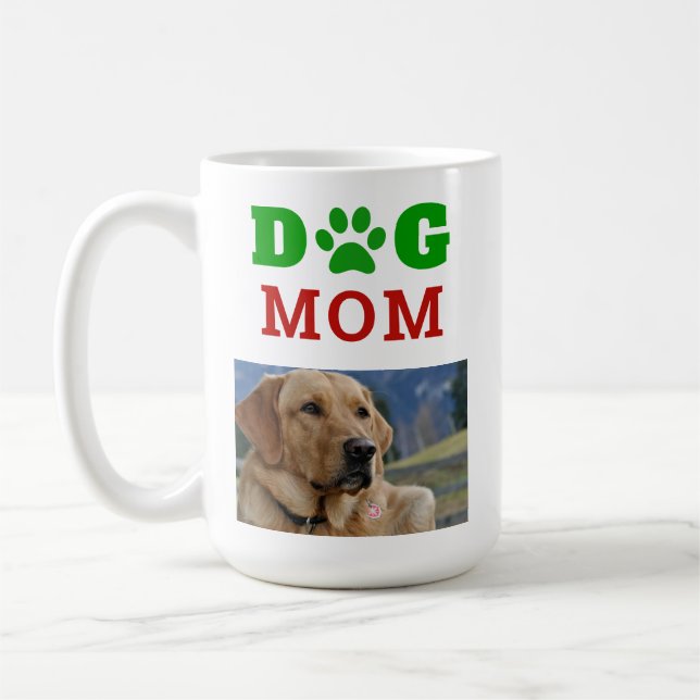 Mug Christmas Chien Maman Empreinte de patte Flocon de (Gauche)