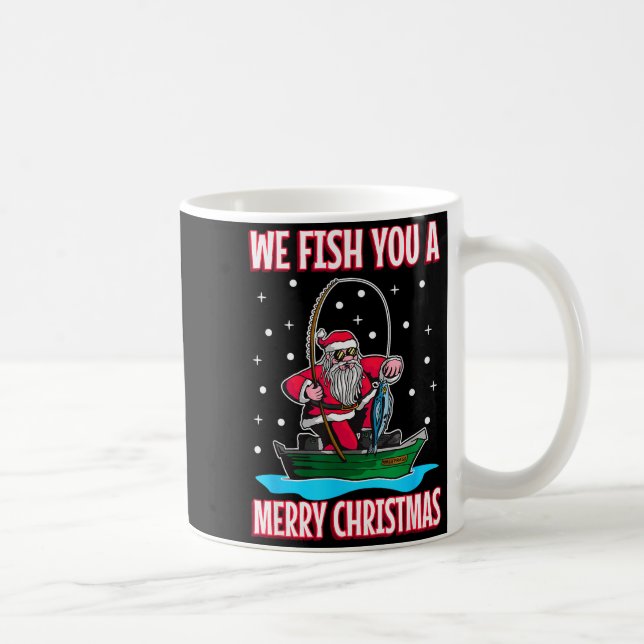 Mug Christmas Costume Fisherman Fishing Funny Cool San (Droite)