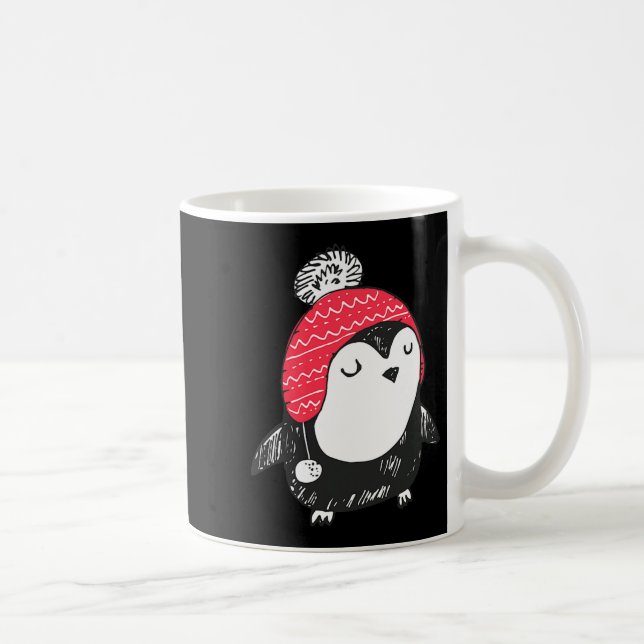 Mug Christmas Cute Baby Penguin Wearing Winter Hat W_e (Droite)