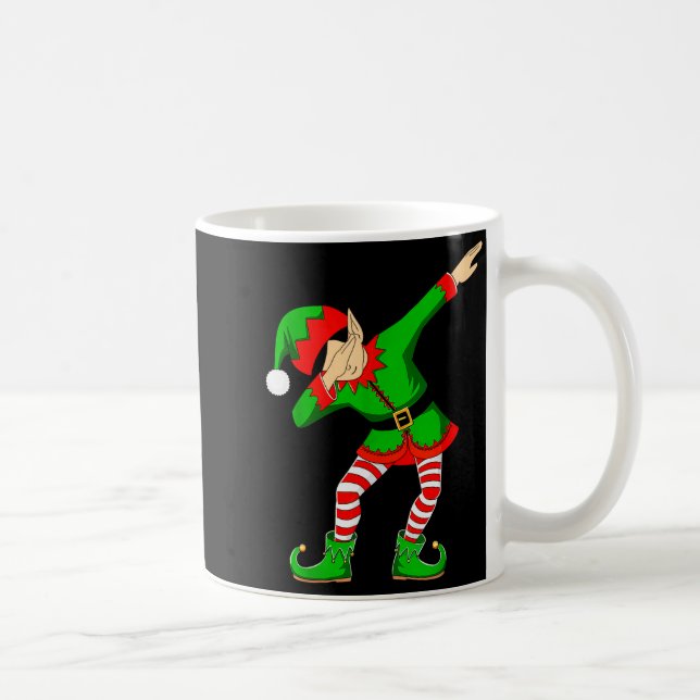 Mug Christmas Dabbing Elf Santa Hat Boys Girls Kids Xm (Droite)
