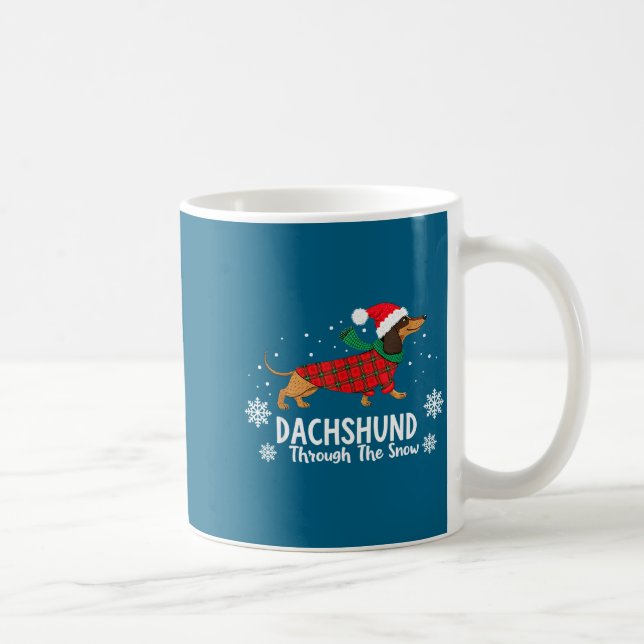 Mug Christmas Dachshund Through The Snow Wiener Dog Sa (Droite)