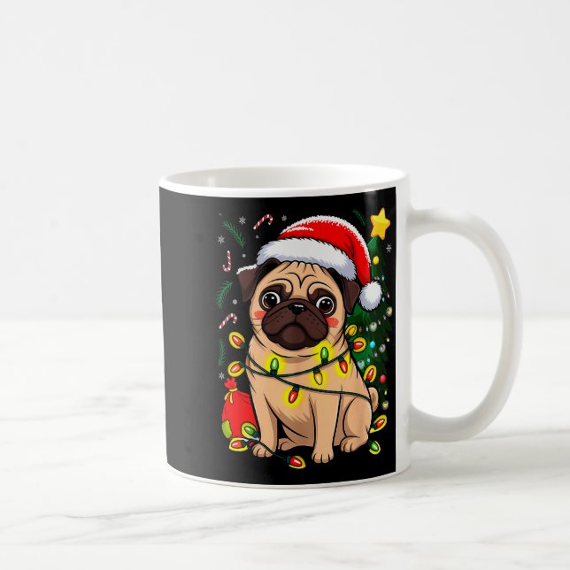 Mug Christmas Dog Santa Clause Pug Puppy X-mas  (Droite)