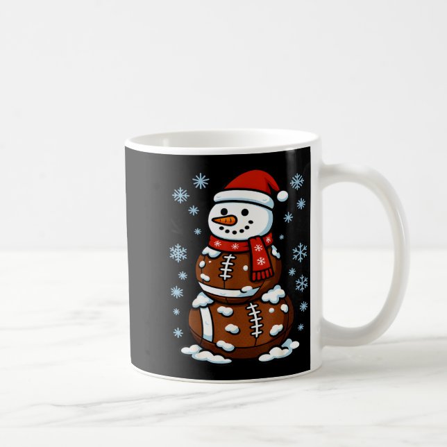 Mug Christmas Football Snowman Kids Football Christmas (Droite)