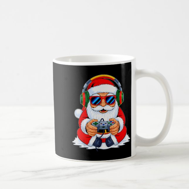 Mug Christmas Gamer Boys Video Game Funny Santa Xmas S (Droite)