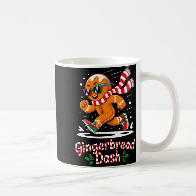 Mug Christmas Gingerbread Dash Running Runner Xmas Mar (Droite)