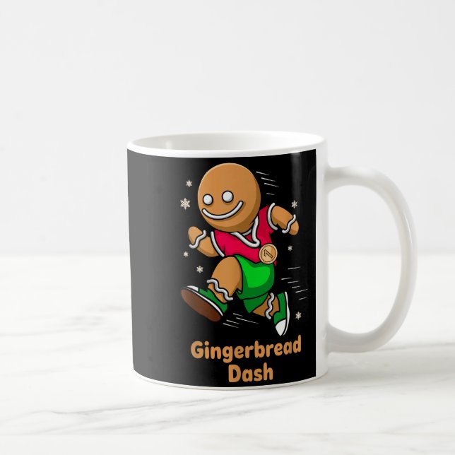 Mug Christmas Gingerbread Dash Running Runner Xmas Mar (Droite)