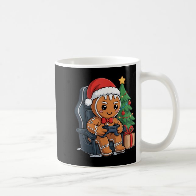 Mug Christmas Gingerbread Gamer Chair Holiday Gaming B (Droite)