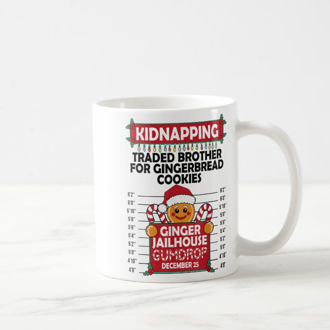 Mug Christmas Gingerbread Man Ginger Jailhouse Kidnapn (Droite)