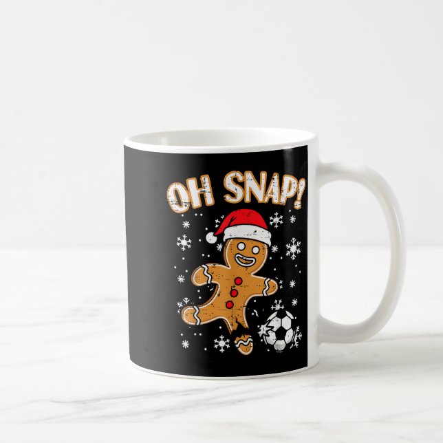 Mug Christmas Gingerbread Soccer Oh Snap Funny Xmas Bo (Droite)