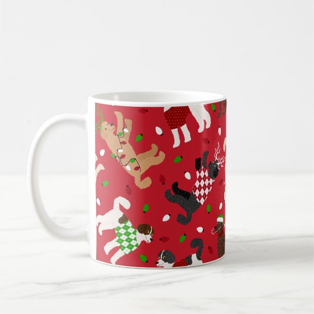Mug Christmas Goldendoodle Labradoodle (Gauche)