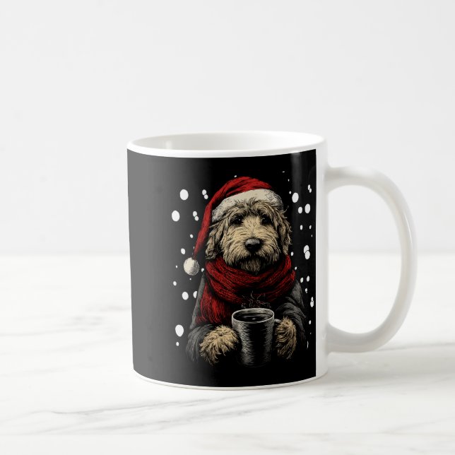 Mug Christmas Goldendoodle Santa Hat Coffee Lover Funn (Droite)