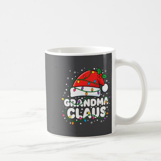 Mug Christmas Grandma Claus Santa Hat Christmas Lights (Droite)