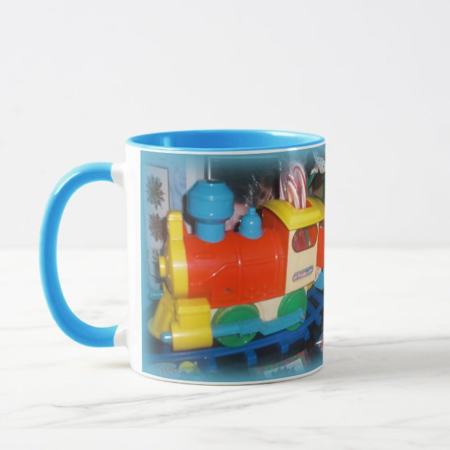 Mug Christmas Holiday Toy Train Customize Personalize (Gauche)