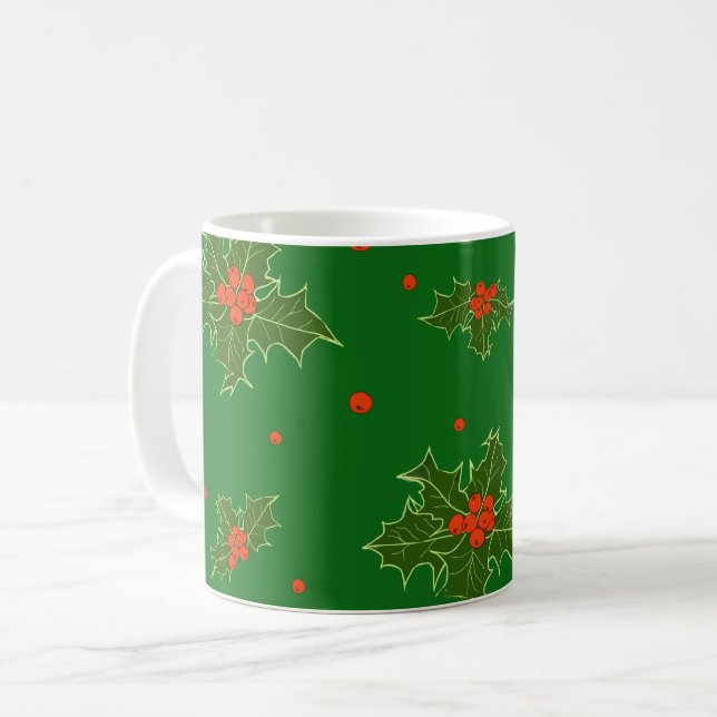 Mug Christmas Holly (Devant gauche)