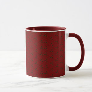 Mug Christmas Holly Motif