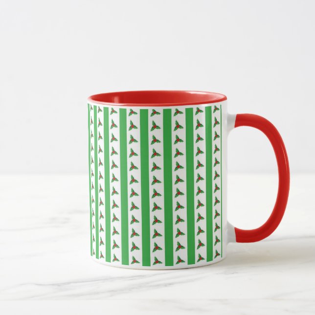 Mug Christmas Holly Motif (Droite)