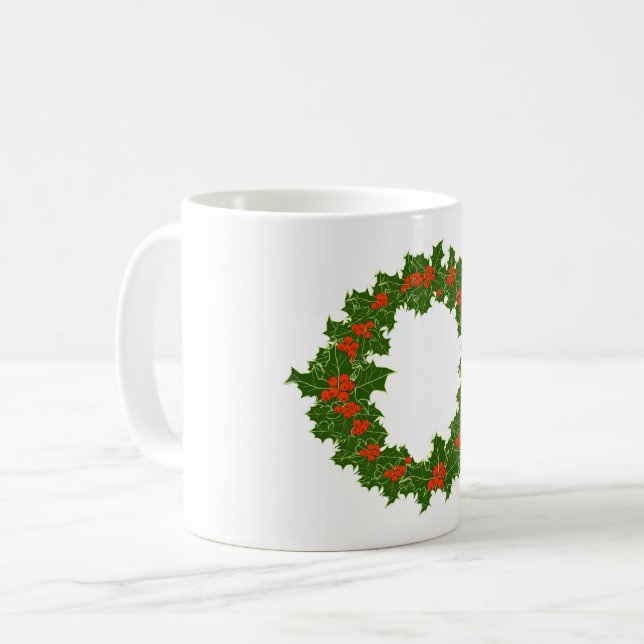 Mug Christmas Holly Wreath (Devant gauche)