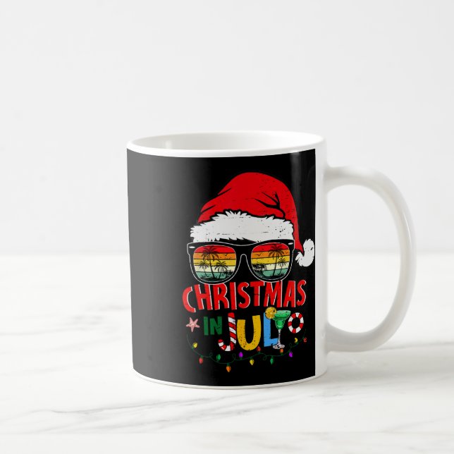 Mug Christmas In July Shirts Men Women Kids Santa Hat  (Droite)