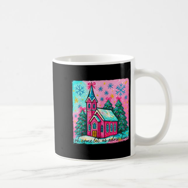 Mug Christmas Jesus Oh Come Let Us Adore Him Funny Chr (Droite)