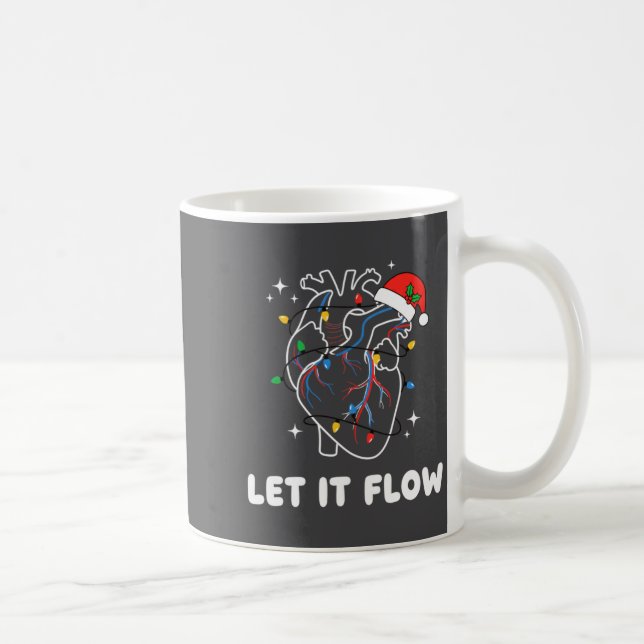 Mug Christmas Let It Flow Cardiac Heart Funny Nurse Ho (Droite)
