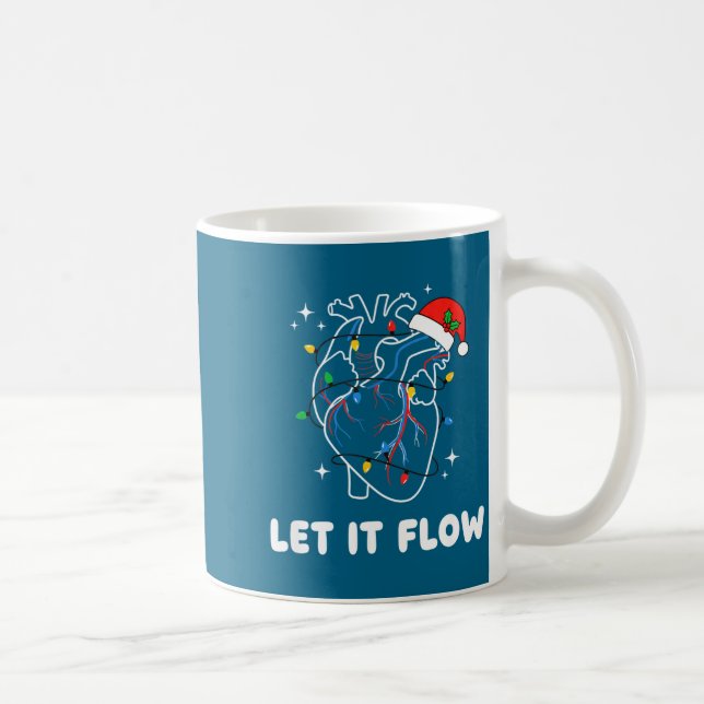 Mug Christmas Let It Flow Cardiac Heart Funny Nurse Ho (Droite)