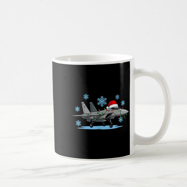 Mug Christmas Lights Wrapped On Cute Kids Fighter Jet  (Droite)