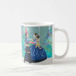Mug Christmas Love Dancing Couple Glittering Trees