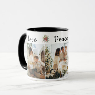 Mug Christmas Love Peace Joy Trois photos