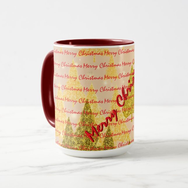 Mug Christmas Luxury Christmas Trees Festive (Devant gauche)