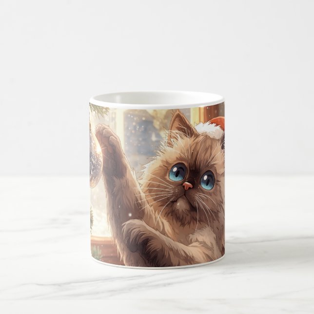 Mug  “Christmas Magic: Ragdoll Cat” Cute Ragdoll Cat (Centre)