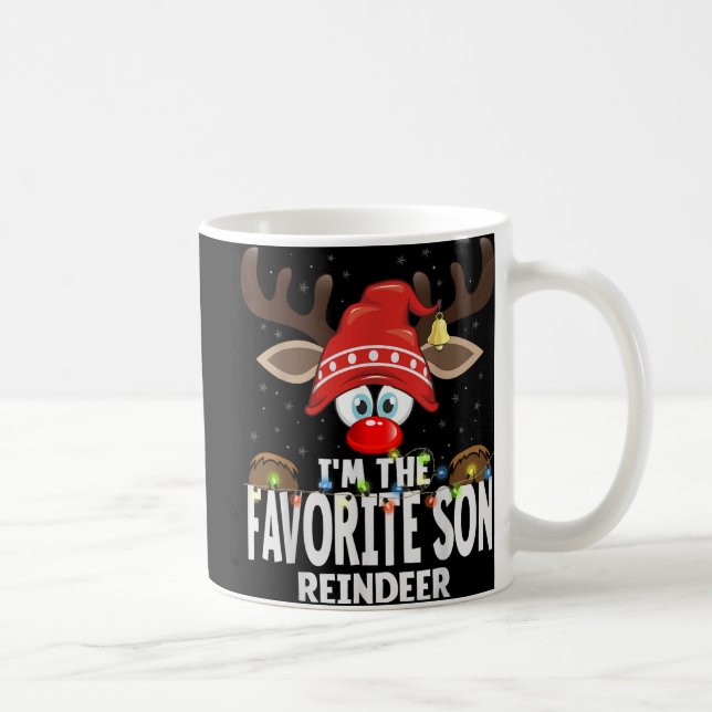 Mug Christmas Matching I'm The Favorite Son Reindeer  (Droite)