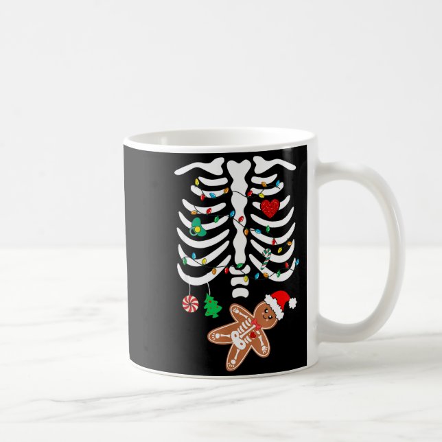 Mug Christmas Maternity Pregnancy Gingerbread Skeleton (Droite)