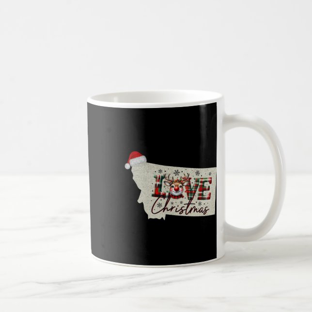Mug Christmas Montana Xmas State Map Montana Christmas (Droite)