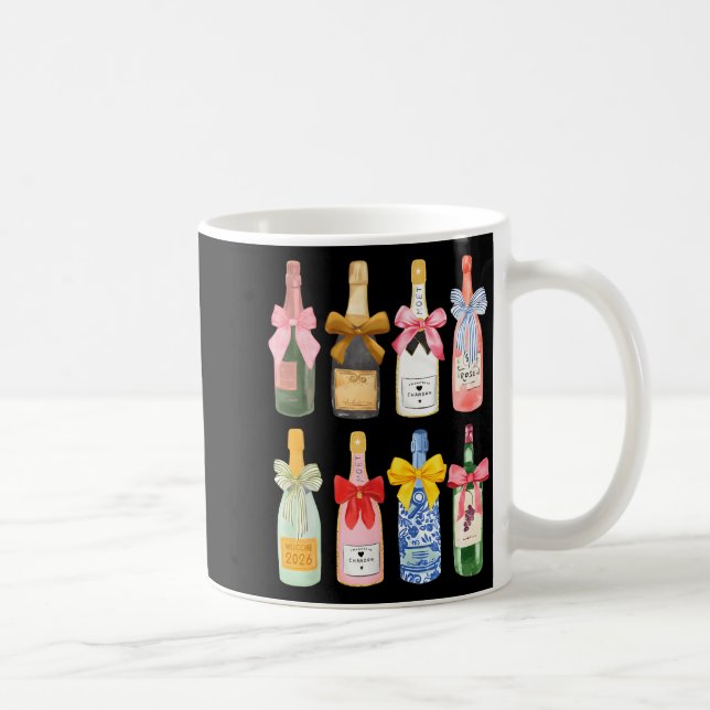 Mug Christmas New Year Champagne Gl Coquette Bottle  (Droite)