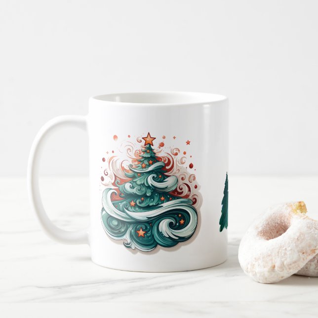 Mug Christmas, New Year, Classic Mug, 11 oz (Avec donut)