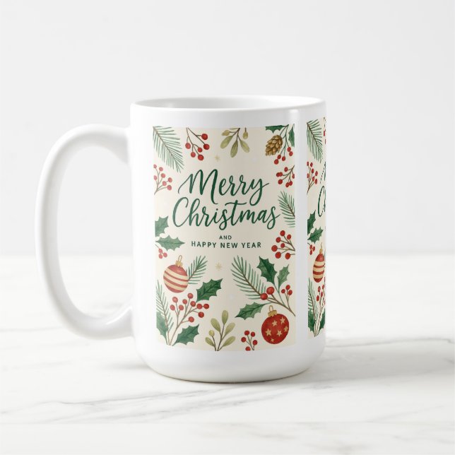 Mug Christmas & New Year Holiday Card (Gauche)