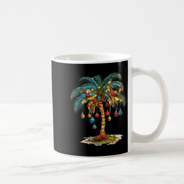 Mug Christmas Palm Tree Women Funny Hawaiian Beach Tro (Droite)