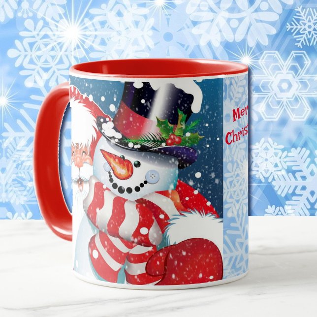 Mug Christmas Photo Cup for Gift Giving Ajouter du tex (Créateur téléchargé)