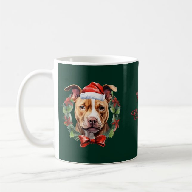 Mug Christmas Pitbull (Gauche)
